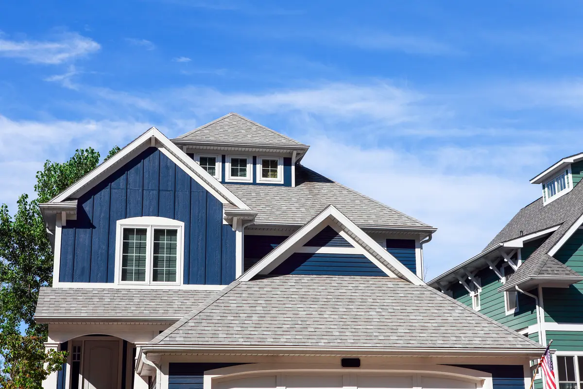 gray architectural shingles